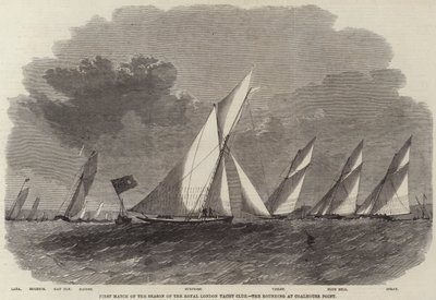 Primer partido de la temporada del Royal London Yacht Club, la vuelta en Coalhouse Point de Edwin Weedon